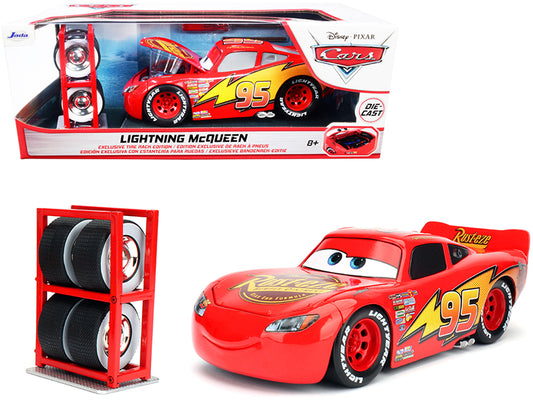 Lightning McQueen #95 Red Extra Wheels Disney & Diecast Model Car - Jada