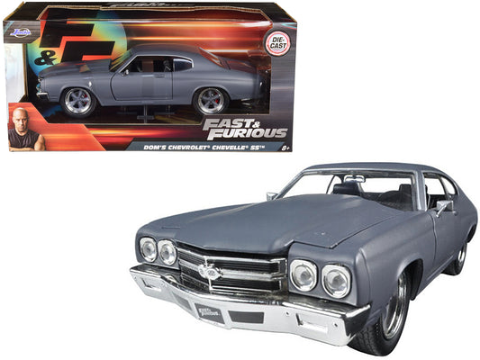 Dom's Chevrolet Chevelle SS Matt Gray Movie 1/24 Diecast Model Car - Jada