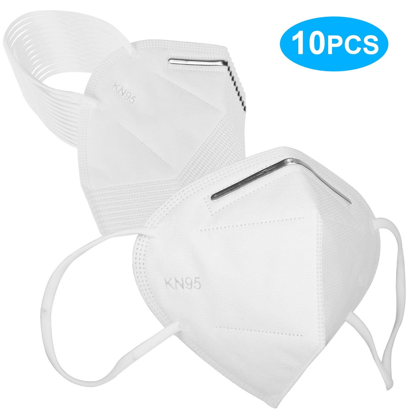 10 Pcs Disposable Kn95 Mask Ffp2 Soft Breathable Protective 95% Filtration Safe
