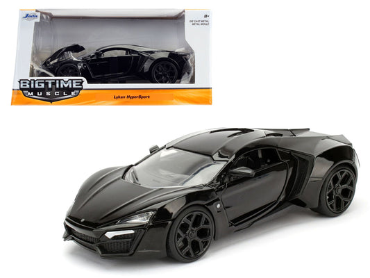 Lykan Hypersport Glossy Black 1/24 Diecast Model Cars - Jada