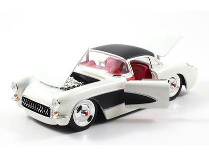 1957 Chevrolet Corvette Satin Cream Metallic with Matt Black Top and Side 1/24 Diecast Model Car by Jada <h2>1957 Jada</h2> <p>High-quality perfect for collectors enthusiasts. Features detailed interi