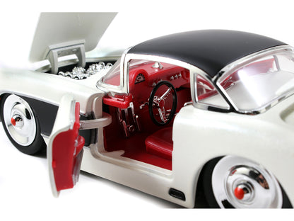 1957 Chevrolet Corvette Satin Cream Metallic with Matt Black Top and Side 1/24 Diecast Model Car by Jada <h2>1957 Jada</h2> <p>High-quality perfect for collectors enthusiasts. Features detailed interi