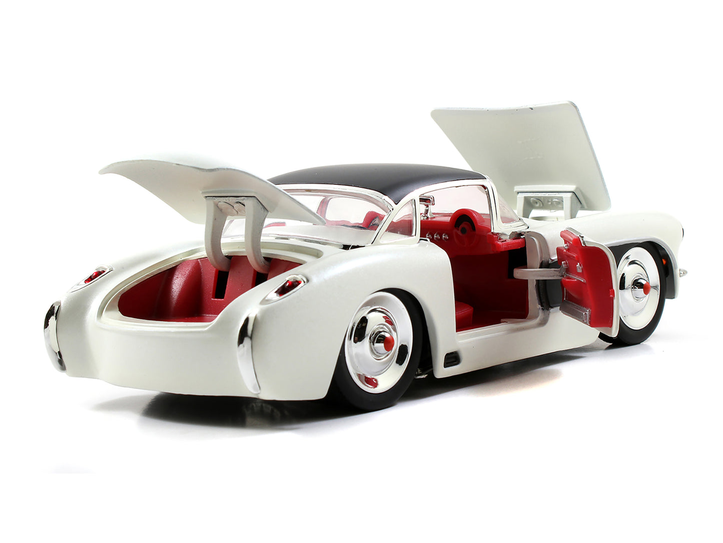 1957 Chevrolet Corvette Satin Cream Metallic with Matt Black Top and Side 1/24 Diecast Model Car by Jada <h2>1957 Jada</h2> <p>High-quality perfect for collectors enthusiasts. Features detailed interi