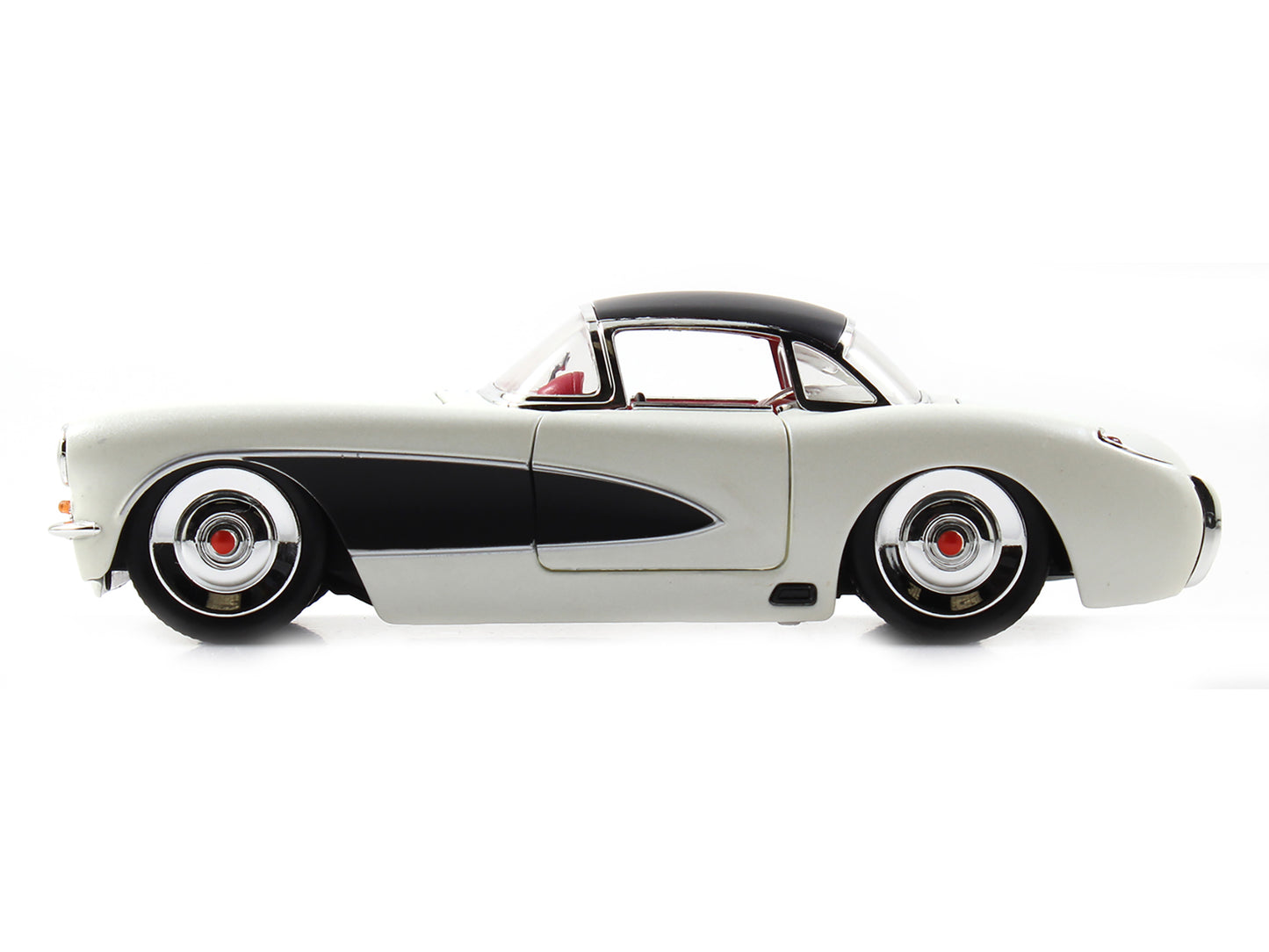 1957 Chevrolet Corvette Satin Cream Metallic with Matt Black Top and Side 1/24 Diecast Model Car by Jada <h2>1957 Jada</h2> <p>High-quality perfect for collectors enthusiasts. Features detailed interi