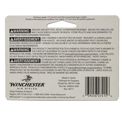 Winchester .177 Cal. Flat Lead Pellets (500 Count)