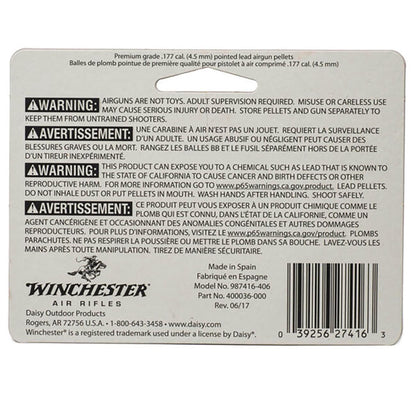 Winchester (987416-406) .177cal Pointed Lead Pellets (500 count)