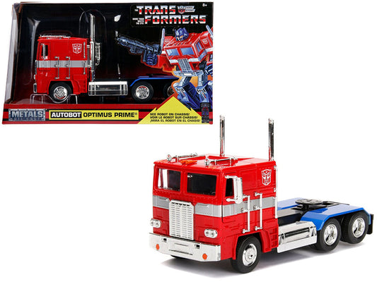 G1 Autobot Optimus Prime Truck Red Robot on 1/24 Diecast Model - Jada