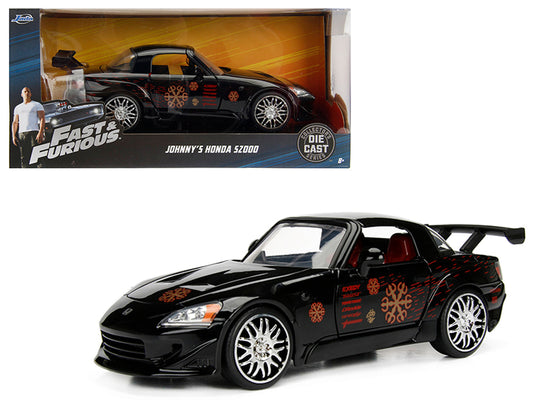 Johnny's 2001 Honda S2000 Black Graphics Movie 1/24 Diecast Model Car - Jada