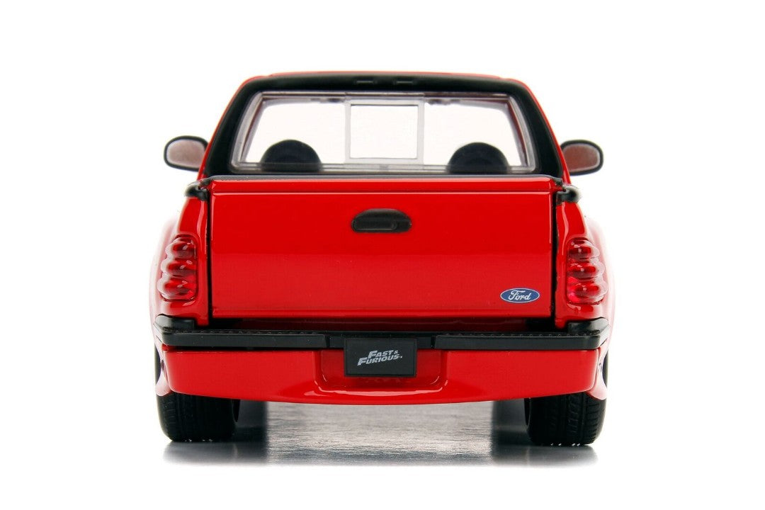 Ford F-150 SVT Lightning Pickup Truck Red "The Fast and the Furious" (2001) Movie "25 Years of Fast & Furious" Series 1/24 Diecast Model Car by Jada