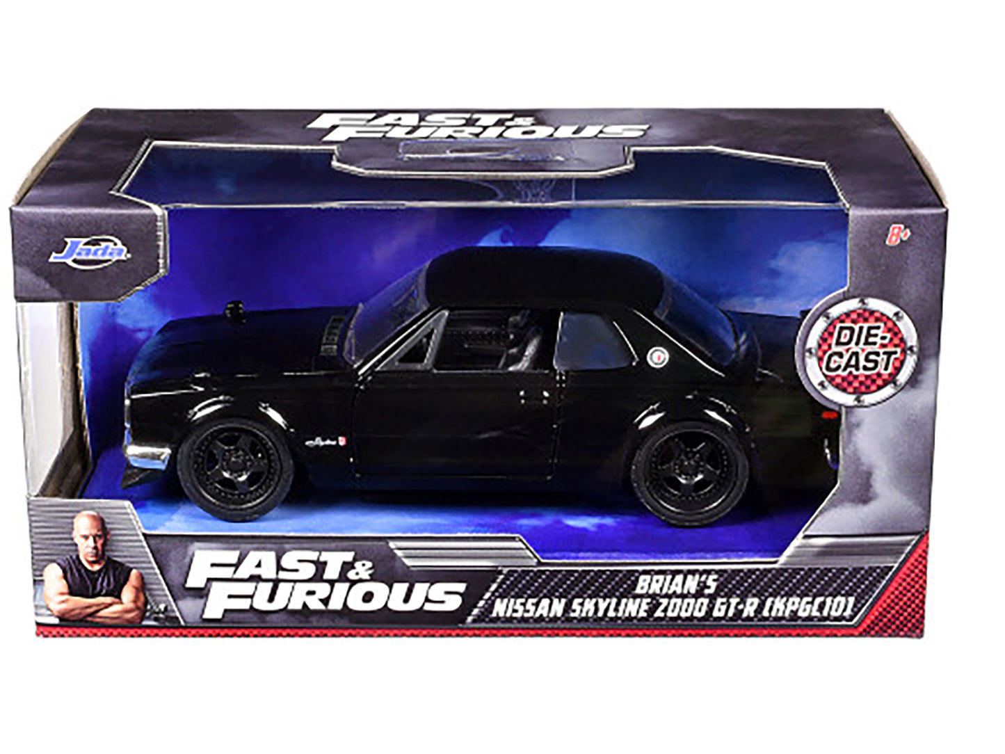 Brian's Nissan Skyline 2000 GT-R (KPGC10) Black "Fast & Furious" Movie 1/32 Diecast Model Car by Jada <h2>Brian's Jada</h2> <p>High-quality perfect for collectors and enthusiasts. Features detailed in
