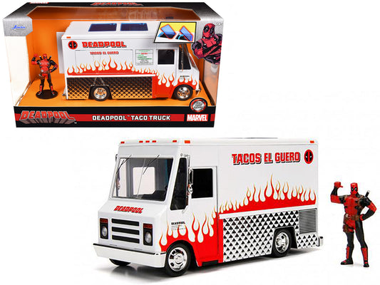 Deadpool Taco Truck with Deadpool Diecast Figurine "Marvel" 1/24 Diecast Model