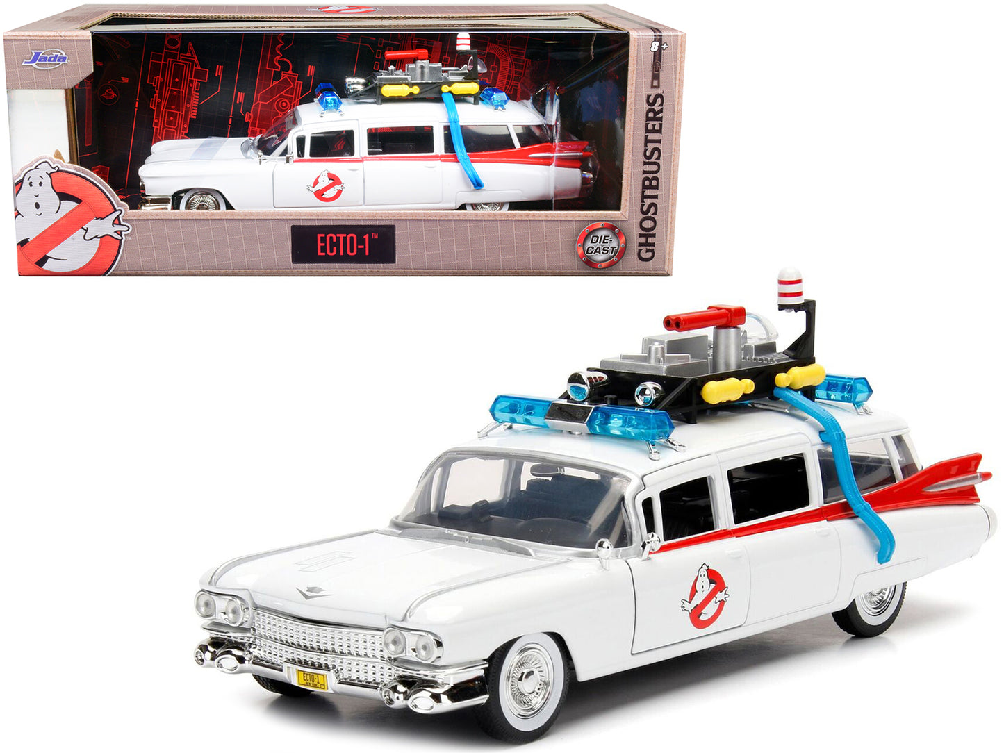 1959 Cadillac Ambulance Ecto-1 White "Ghostbusters" Movie "Hollywood Rides" Series 1/24 Diecast Model Car by Jada <h2>1959 Jada</h2> <p>High-quality perfect for collectors and enthusiasts. Features de