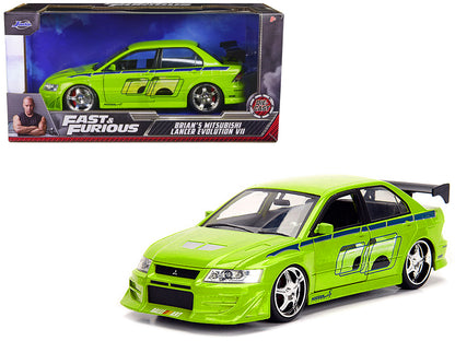 Brian's Mitsubishi Lancer Evolution VII Green with Graphics "Fast & Furious" Movie 1/24 Diecast Model Car by Jada <h2>Brian's Jada</h2> <p>High-quality perfect for collectors and enthusiasts. Features