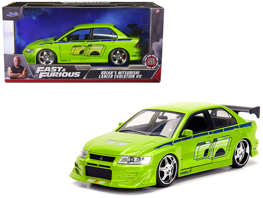 Brian's Mitsubishi Lancer Evolution VII Green with Graphics "Fast & Furious" Movie 1/24 Diecast Model Car by Jada <h2>Brian's Jada</h2> <p>High-quality perfect for collectors and enthusiasts. Features