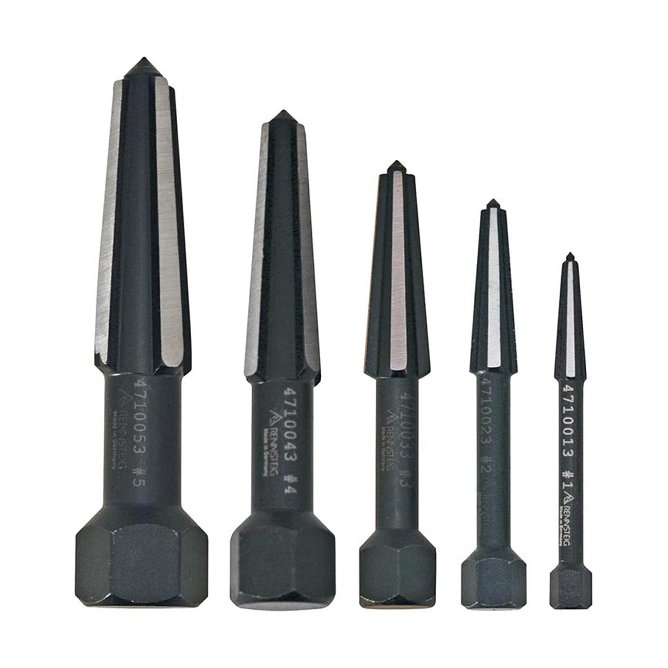 Knipex Rennsteig Double-Edged Fluted Scr TS ew Extractor Set - Size 1 to 5 (5-Piece)