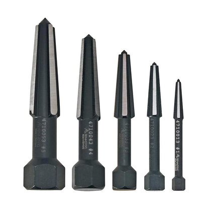 Knipex Rennsteig Double-Edged Fluted Scr TS ew Extractor Set - Size 1 to 5 (5-Piece)