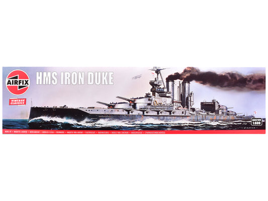 Level 3 Model Kit HMS Iron Duke Frigate "Vintage Classics" Series 1/600 Plastic Model Kit by Airfix T&y