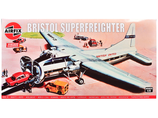 Level 2 Model Kit Bristol Superfreighter Freighter Aircraft "British United Air Ferries (BUAF)" 1/72 Plastic Model Kit by Airfix T&y