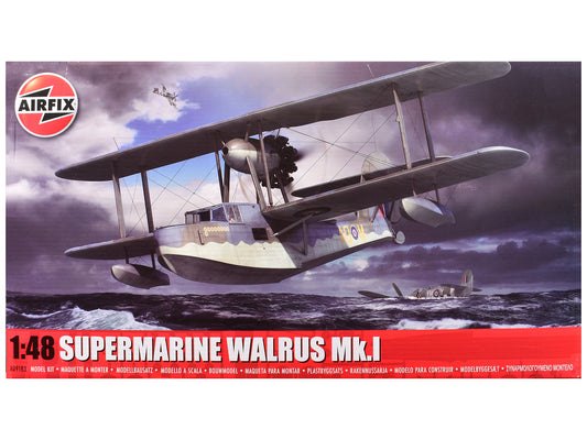 Level 3 Model Kit Supermarine Walrus Mk.I Aircraft with 3 Scheme Options 1/48 Plastic Model Kit by Airfix T&y