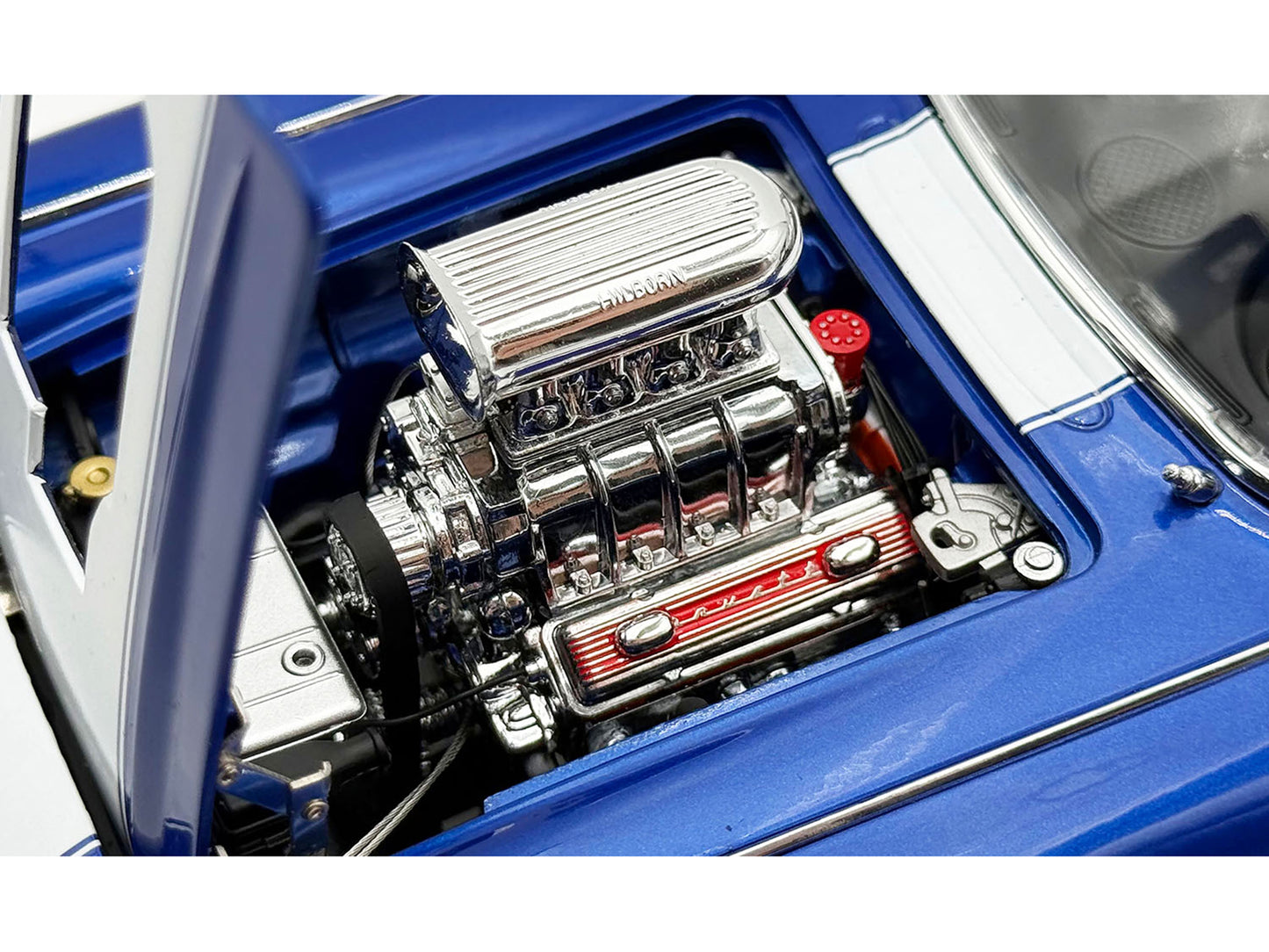 1961 Chevrolet Corvette Grand Sport Gasser Admiral Blue Metallic with White Stripe Limited Edition to 204 pieces Worldwide 1/18 T&y Diecast Model Car by ACME