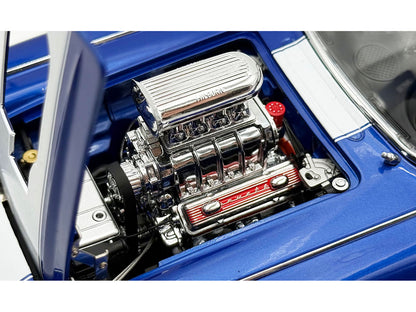 1961 Chevrolet Corvette Grand Sport Gasser Admiral Blue Metallic with White Stripe Limited Edition to 204 pieces Worldwide 1/18 T&y Diecast Model Car by ACME