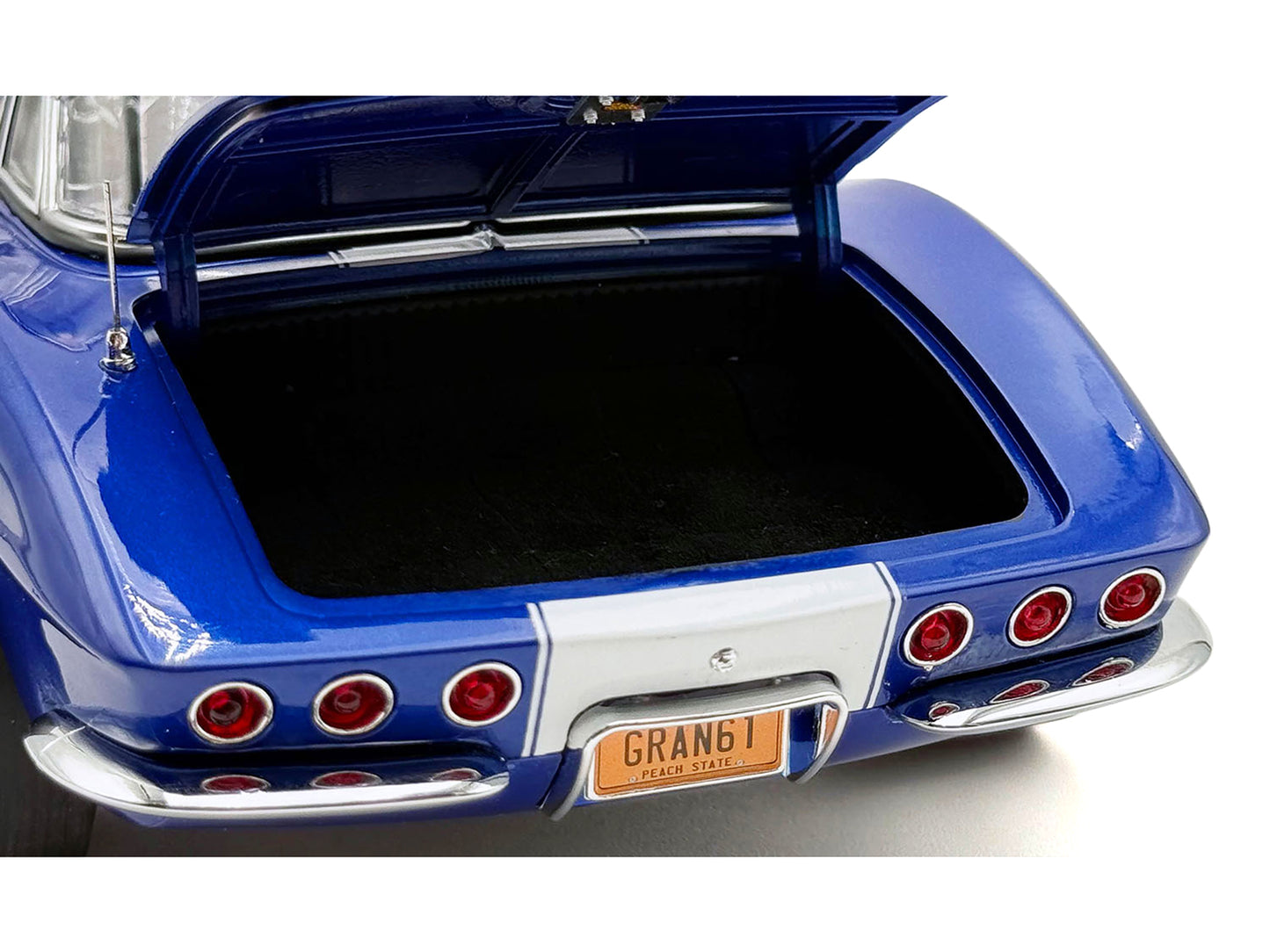 1961 Chevrolet Corvette Grand Sport Gasser Admiral Blue Metallic with White Stripe Limited Edition to 204 pieces Worldwide 1/18 T&y Diecast Model Car by ACME