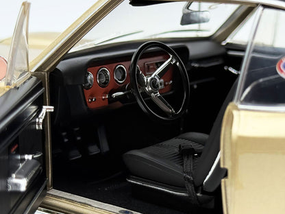 1966 Pontiac GTO "Car Craft Magazine Test Car" Gold Metallic with Black Top and Graphics Limited Edition to 300 pieces Worldwide 1/18 Diecast Model Car by ACME