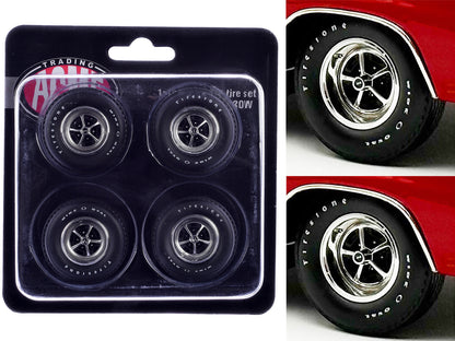 "Super Sport" Wheel and Tire Set of 4 pieces from "1970 Chevrolet Chevelle SS" for 1/18 Scale Models by ACME T&y