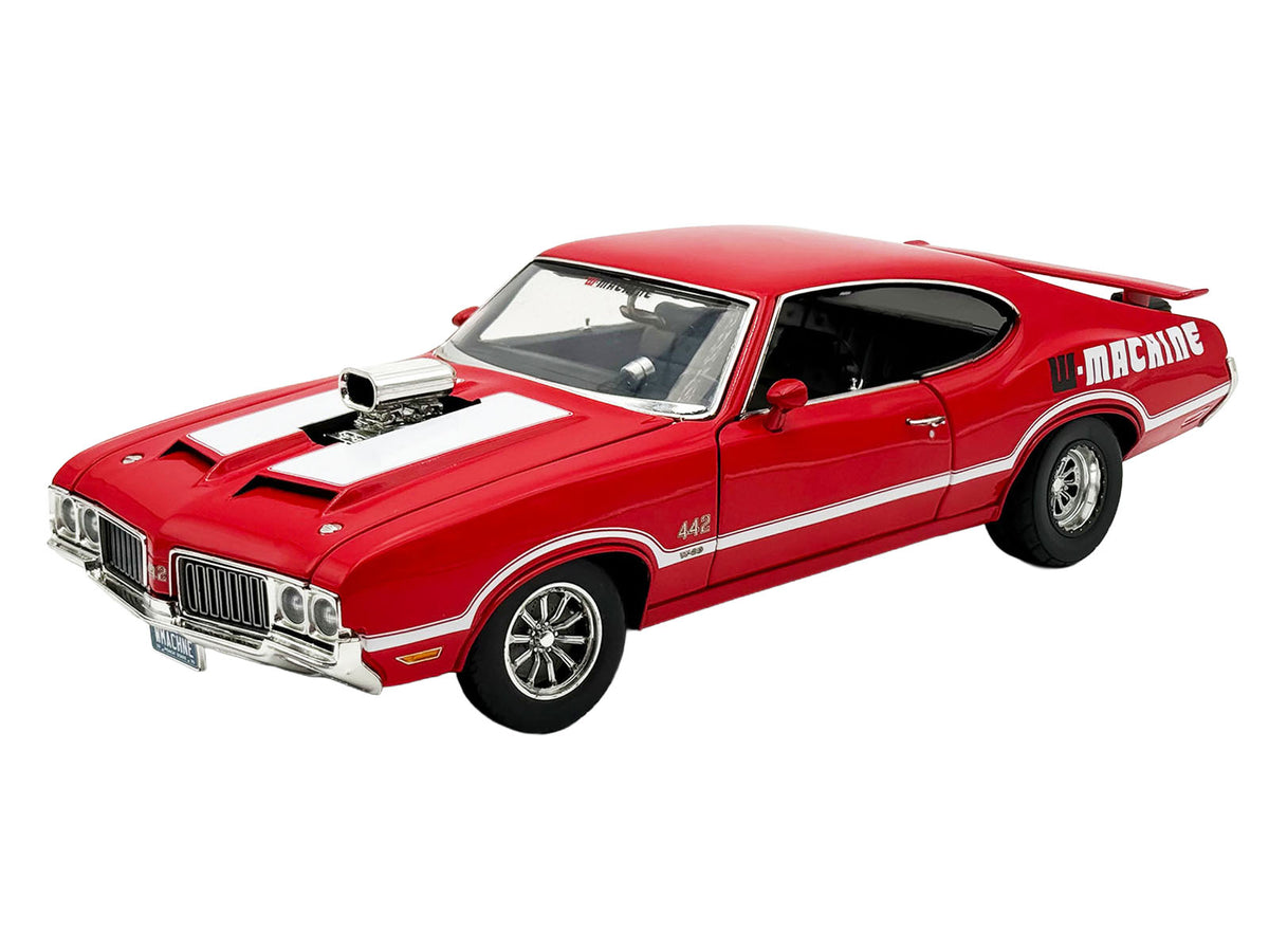 1970 Oldsmobile 442 W30 Red with White Stripes Limited Ed. 300 pcs 1/18 Diecast