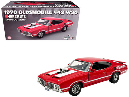 1970 Oldsmobile 442 W30 Red with White Stripes Limited Ed. 300 pcs 1/18 Diecast