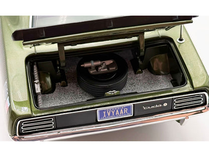1970 Plymouth AAR Cuda Ivy Green Metallic with Black Stripes and Green Interior Limited Edition to 576 pieces Worldwide 1/18 T&y Diecast Model Car by ACME