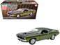 1970 Plymouth AAR Cuda Ivy Green Metallic with Black Stripes and Black Vinyl Top with Green Interior Limited Edition to 448 pieces Worldwide 1/18 T&y Diecast Model Car by ACME