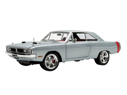 1970 Dodge Dart 440 Street Machine Titanium Silver Tail Stripe Red 1/18 Diecast