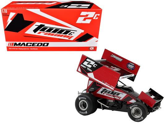 Winged Sprint Car #2C Cole Macedo "Two C Racing" (2025) 1/18 T&y Diecast Model Car by ACME
