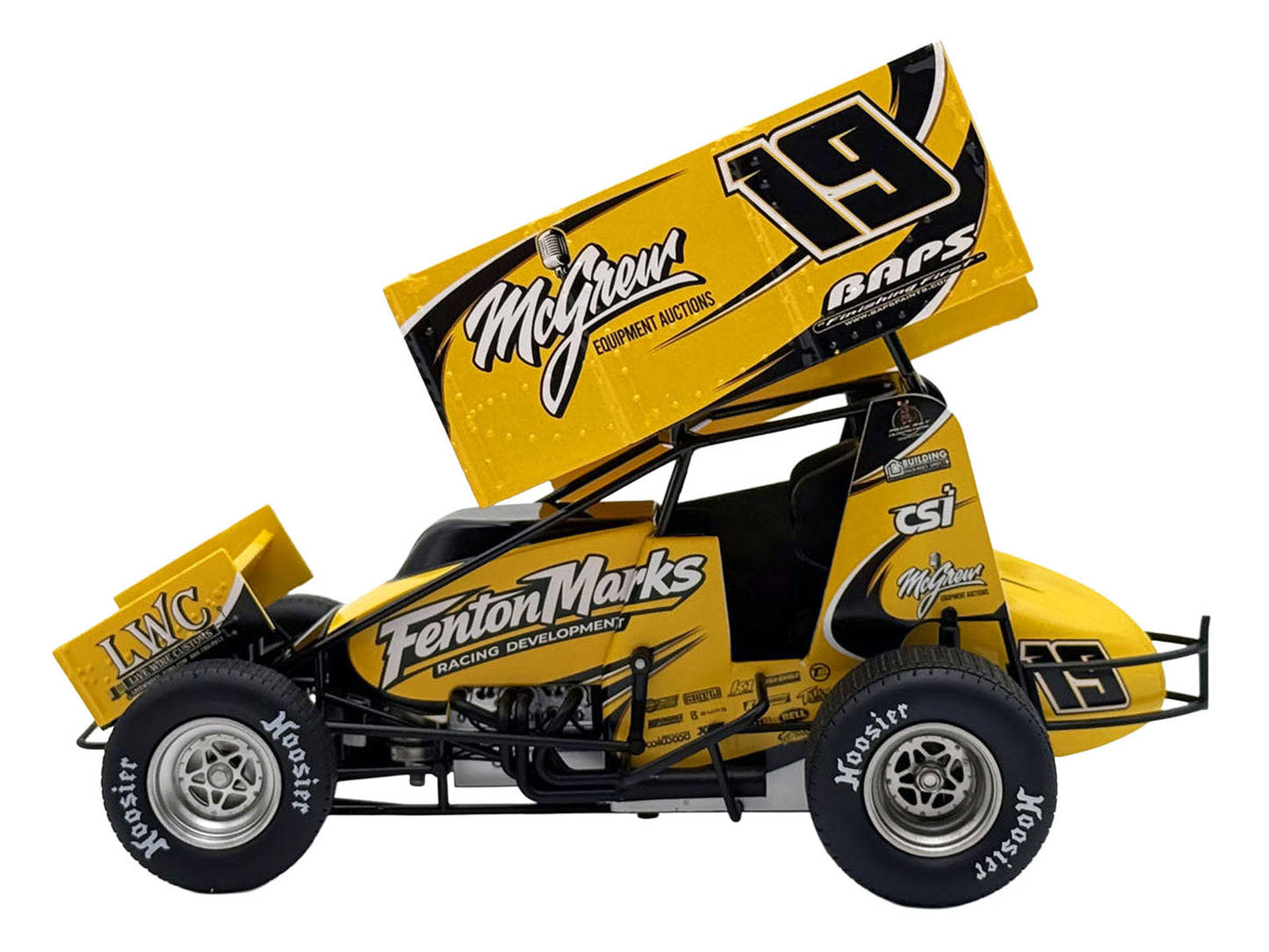 Winged Sprint Car #19 Brent Marks "Fenton Marks Racing" (2026) 1/18 T&y Diecast Model Car by ACME