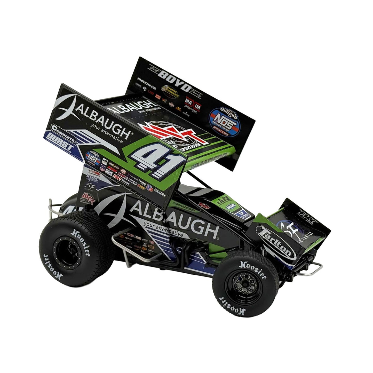 Winged Sprint Car #41 Carson Macedo "Albaugh" Jason Johnson Racing (2026) 1/18 T&y Diecast Model Car by ACME