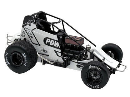 Winged Sprint Car #87 Aaron Reutzel "Power Plus" White (2026) 1/18 T&y Diecast Model Car by ACME