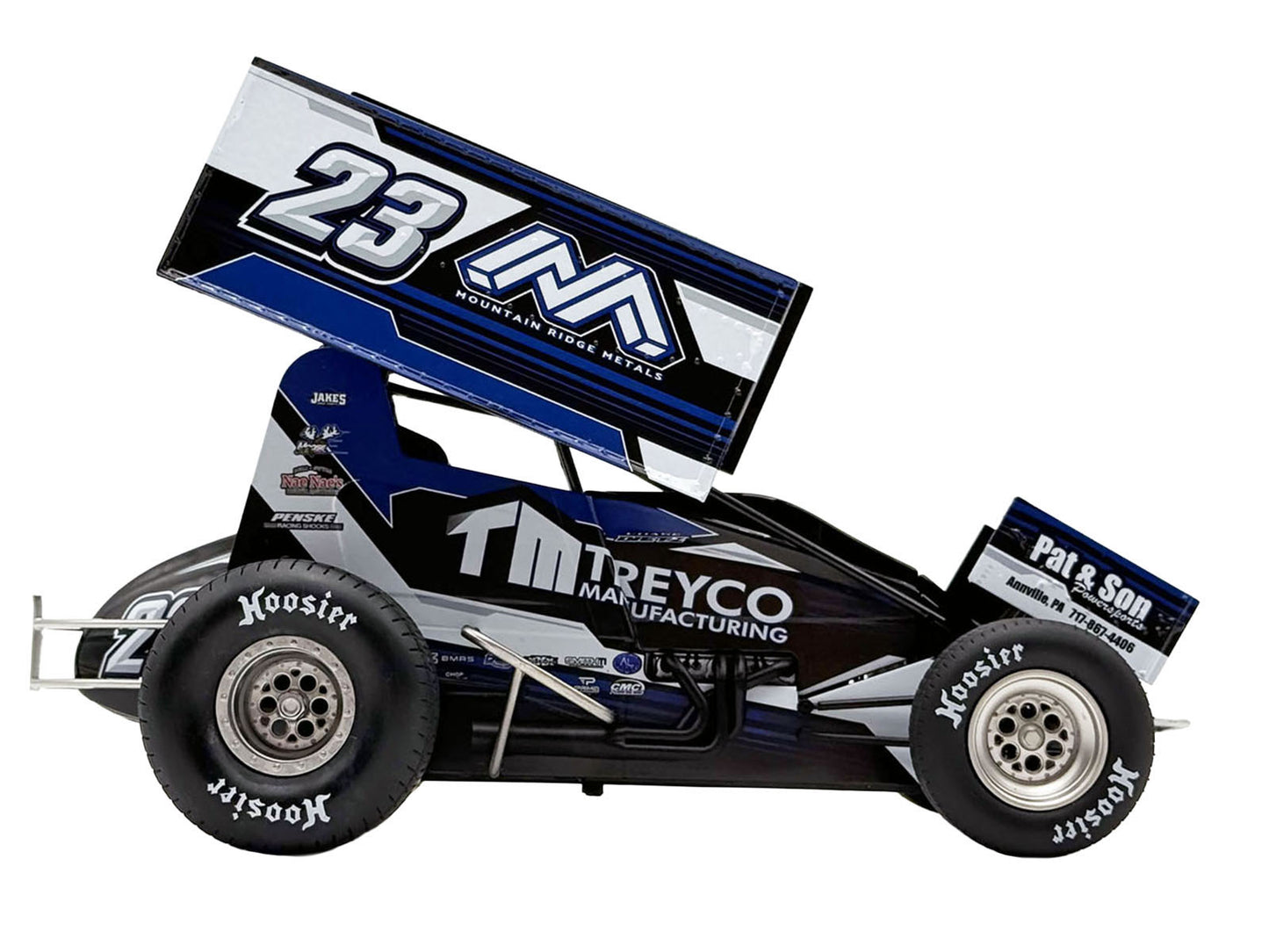 Winged Sprint Car #23 Chase Dietz "Treyco Manufacturing - Mountain Ridge Metals" (2026) 1/18 Diecast Model Car by ACME