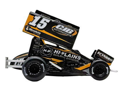 Winged Sprint Car #15 Donny Schatz "CJB Motorsports - Hi-Plains Building Division" Black (2026) 1/50 T&y Diecast Model Car by ACME