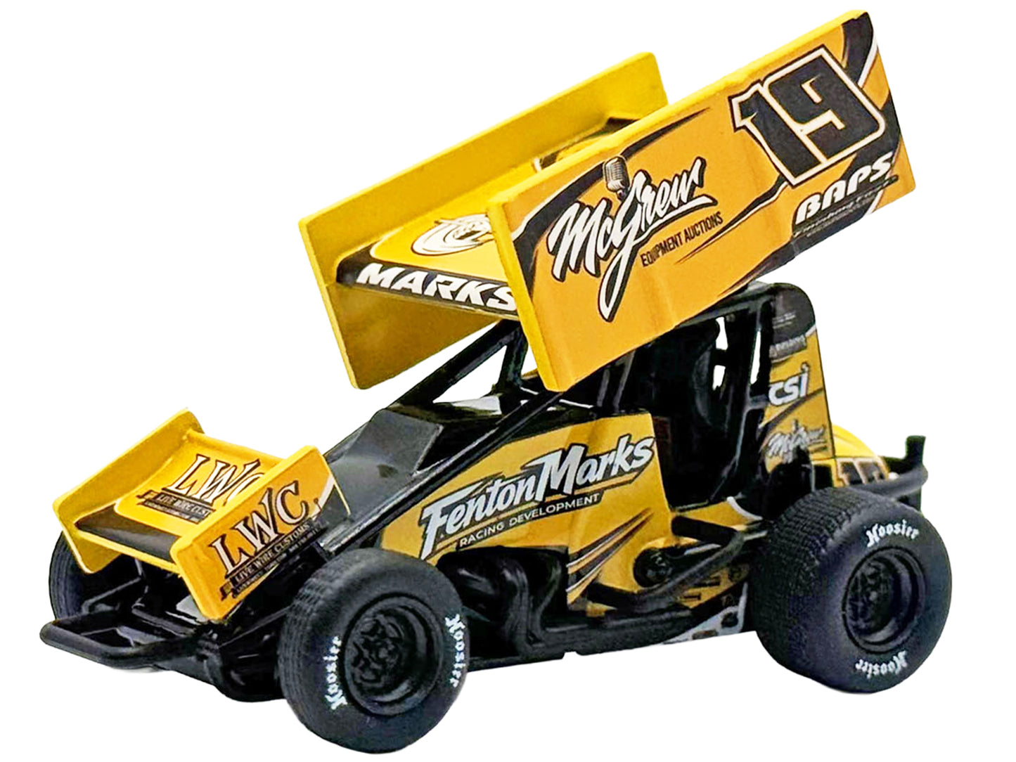 Winged Sprint Car #19 Brent Marks "Fenton Marks Racing" (2026) 1/50 T&y Diecast Model Car by ACME