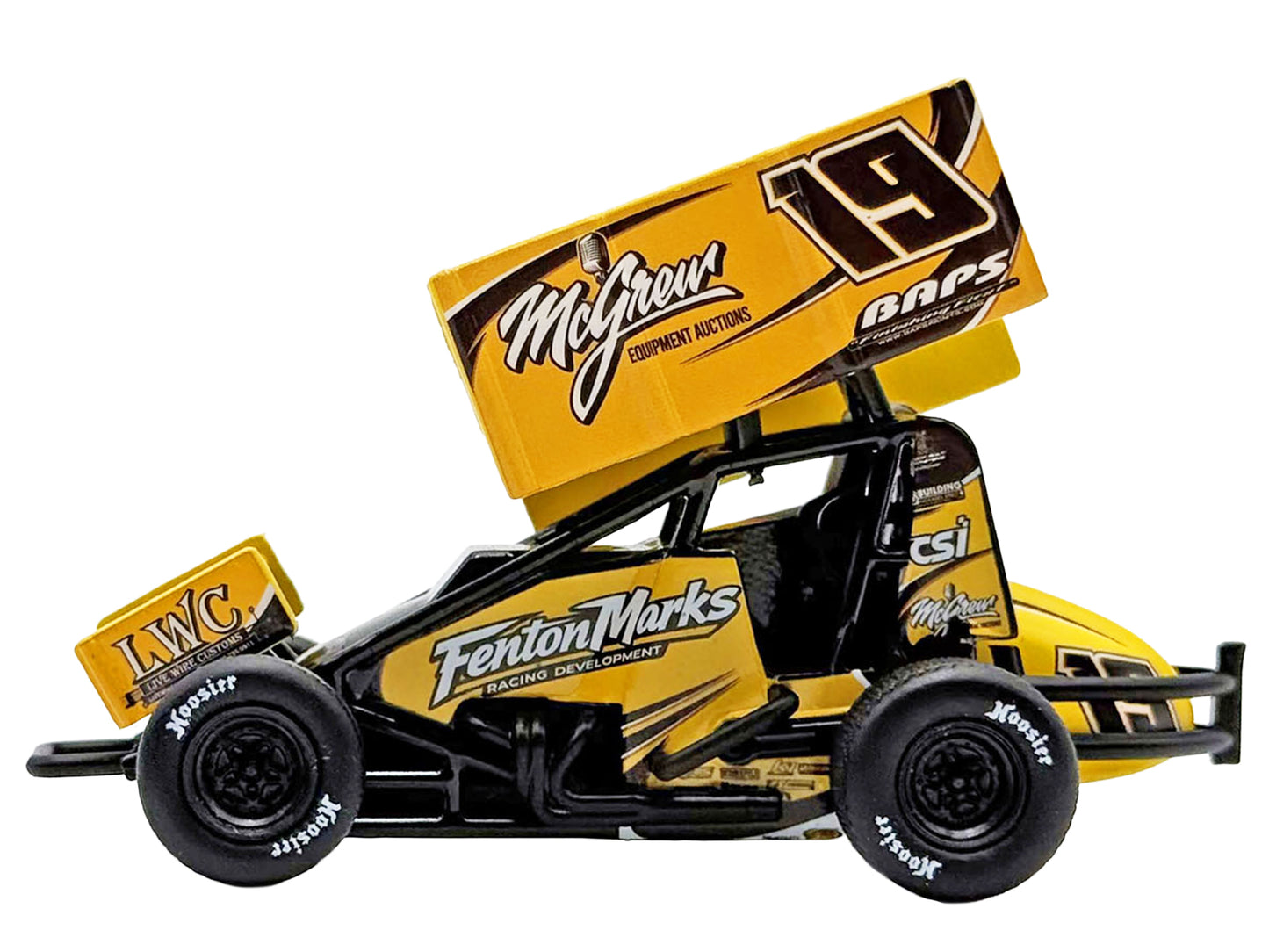 Winged Sprint Car #19 Brent Marks "Fenton Marks Racing" (2026) 1/50 T&y Diecast Model Car by ACME