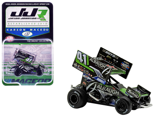 Winged Sprint Car #41 Carson Macedo "Albaugh" Jason Johnson Racing 1/50 Diecast