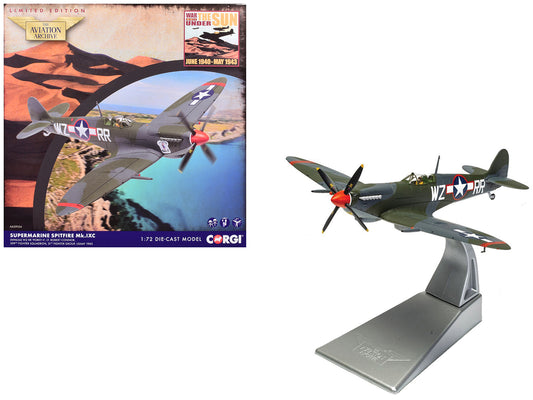 Supermarine Spitfire MkIXC Fighter Aircraft "Porky II Lt Robert Connor 309th Fighter Squadron 31st Fighter Group" (1943) United States Army Air Forces "The Aviation Archive" Series 1/72 T&y Diecast Model by Corgi