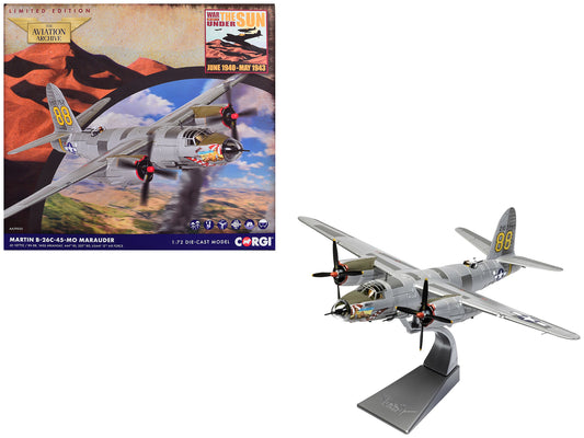 Martin B-26C-45-MO Marauder Aircraft "42-107752 Miss Arkansas 444th BS 320th BG 12th Air Force" (1944) United States Army Air Forces "The Aviation Archive" Series 1/72 T&y Diecast Model by Corgi