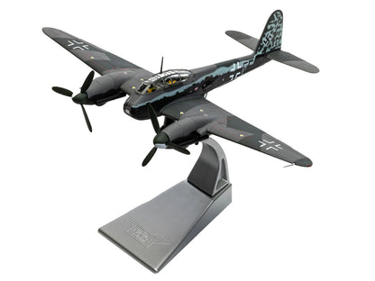 Messerschmitt Me 410A-1 Aircraft "U5+FE Lt. Rudolf Abrahamczik 14./KG.2 Laon-Athies Airfield France" (1943) German Luftwaffe "The Aviation Archive" Series 1/72 T&y Diecast Model Car by Corgi