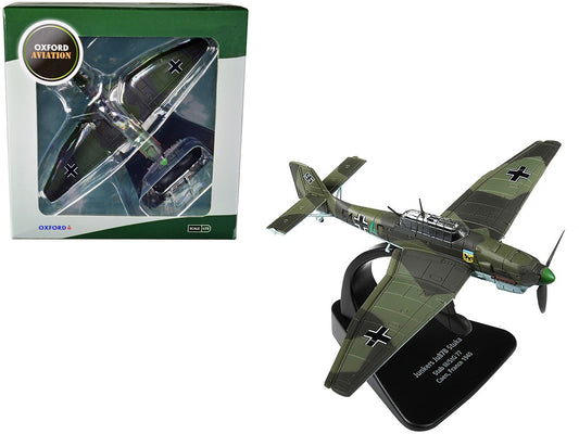 Junkers Ju 87B "Stuka Stab" Dive Bomber Plane III/StG 77 Caen France (1940) "Oxford Aviation" Series 1/72 T&y Diecast Model Airplane by Oxford T&y Diecast