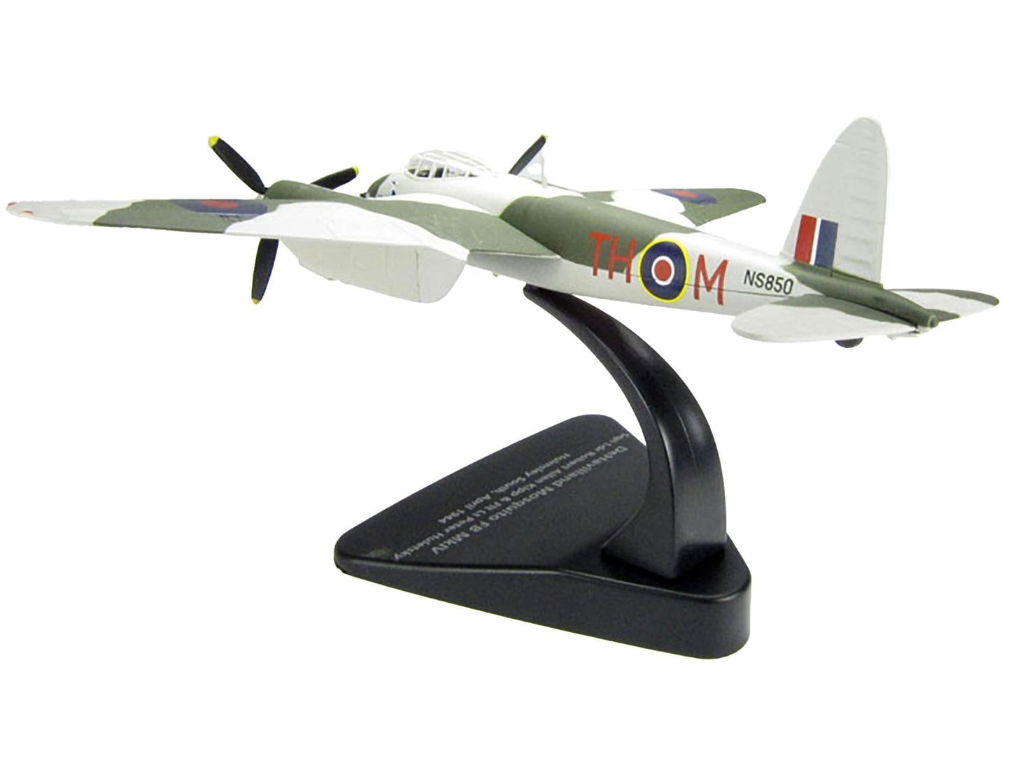 DeHavilland Mosquito FB MKVI Combat Aircraft "Sqd. Ldr. Robert Allen Kip and Flt. Lt. Peter Huletsky Holmsley South" (1944) Royal Air Force "Oxford Aviation" Series 1/72 T&y Diecast Model Airplane by Oxford T&y Diecast