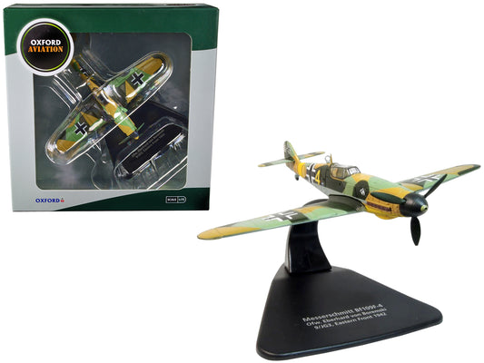 Messerschmitt Bf 109F-4 Fighter Plane "Ofw. Eberhard von Boremski 9/JG3 Eastern Front" (1942) "Oxford Aviation" Series 1/72 T&y Diecast Model Airplane by Oxford T&y Diecast