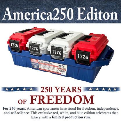 MTM 1776 - 250th LIMITED EDITION Multi-Can Ammo Crate with (4) 30 Caliber ammo cans