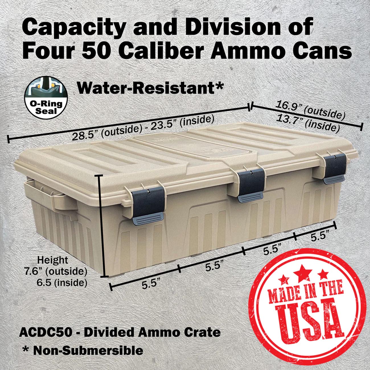 MTM Ammo Crate - Divided Utility Box
